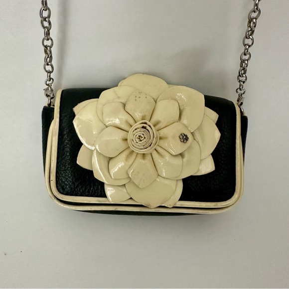 Vintage Brighton Leather Mini Stitched Flower Adjustable Crossbody Purse - Picture 16 of 16